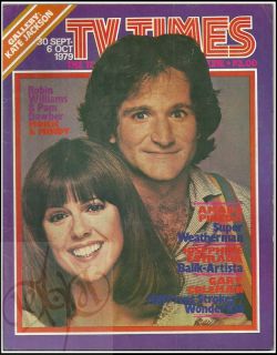 1979 Philippines TV Times Vol4 18 Mork Mindy Robin Williams Pam Dawber Cover  
