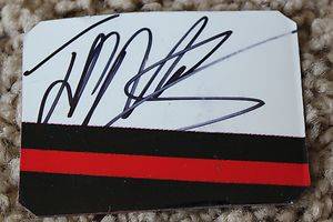 Juan Pablo Montoya Signed Race Used Sheetmetal with COA NASCAR Autographed T  