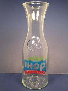 IHOP RESTAURANT TROPICANA ORANGE JUICE GLASS CARAFE NEW NEVER USED  