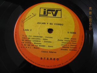 Julian Y Su Combo Killer Afro Colombian LP Salsa  