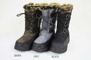 Womens Winter Snow Boots Water Resistant Insulated 3 Color Sz 5 10
