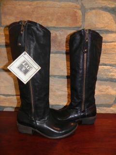 NEW and AWESOME Frye Carson Tall black leather size 8 full outside
