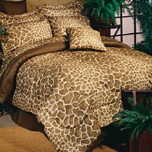 QUEEN comforter set BED IN A BAG safari GIRAFFE SPOT jungle wildlife