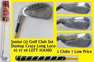 Dunlop Junior 3 Club Iron Set 5 7 9 Iron Golf Clubs Left Hand Ages 9