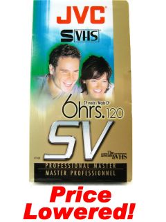 JVC Super VHS s VHS Professional Master Recording Tape St 120 Svdu New