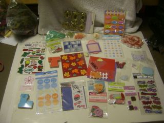 Of Stickers & Embellishments For cards Scrapbooking Or Just Play lot 3