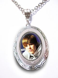 Justin Bieber Silver Plated Pendant Locket Necklace