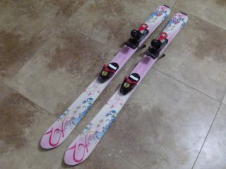 100cm K2 Luv Bug Child Alpine Snow Skis with Solomon c305 Bindings