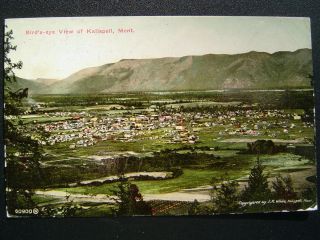 Kalispell MT Town View Postcard 1910