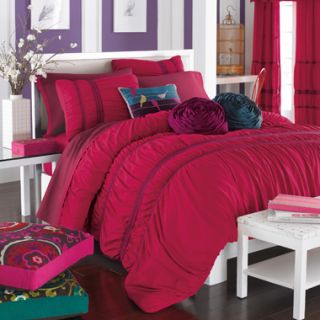 KAS Eloise Hot Pink Full Queen Comforter Shams 3 PC Set New