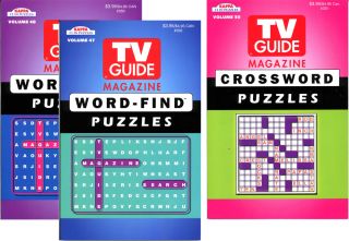 Kappa TV Guide Word Find and Crossword Puzzles 3 Books Digest Size