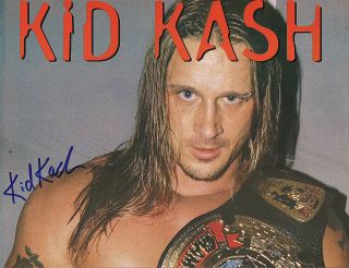 POS108 Kid Kash Signed Wrestling Poster WWE WCW w COA