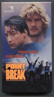 Point Break VHS 1996 Patrick Swayze Keanu Reeves 086162187032