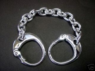 Keith Richards Type Handcuffs Silver Bracelet Single