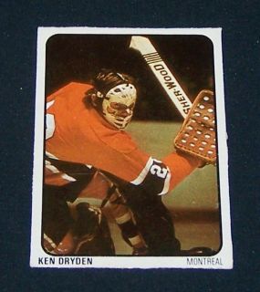 1974 75 Lipton Soup Ken Dryden No 19 EX Montreal Canadiens