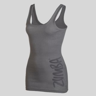 Zumba Fitness Gravel Charmed Ribbed Tank Top Small