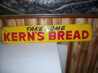 KERNS BREAD METAL SIGN MADE IN 1959