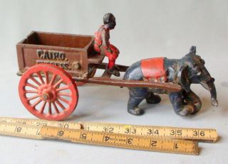 Iron Cairo Express Circus Wagon Toy Kenton Monkey Man Elephant