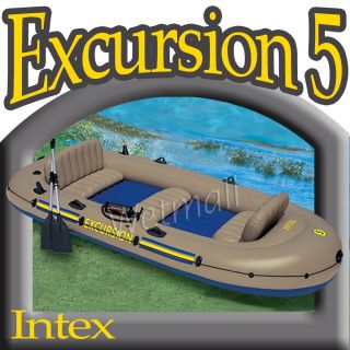 NEW Intex Excursion 5 Inflatable Rafting Fishing Dinghy Boat with