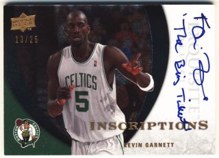 Kevin Garnett 07 08 Exquisite Collection Inscriptions Auto 13 25 The