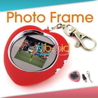 Heart Digital Photo Frame Picture Album Keychain