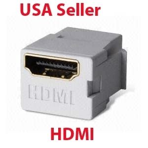HDMI Coupler for Wall Plate Keystone Jack Gold White