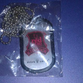 Kid Rock Dog Tag w Chain Concert Swag Red Stag by Jim Beam NIP New