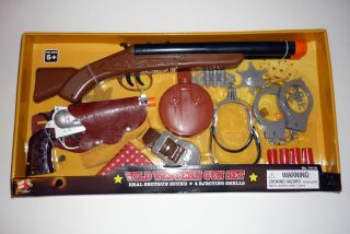 Western Gun Set G I Joe Kids Playset Toy Guns Handcuffs Badge