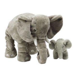 Elephant Mom & Baby Set of 2 Plush Soft Toys Kids Play & Hugging Ikea
