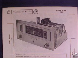 PhotoFact Fisher 90R Tuner Manual F1