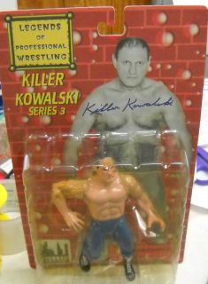 Walter Killer Kowalski Autograph Signed Legends Figure WWE WWF COA