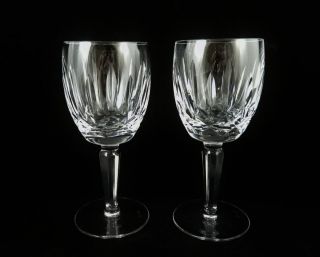 Waterford Crystal Water Goblets Glasses Kildare Pair Signed