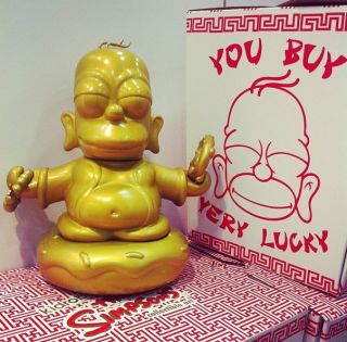 2012 SDCC Kidrobot Comic Con Exclusive Simpsons Homer Buddha 6 Golden