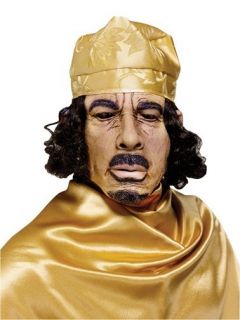 Gaddafi Mask Kim Jong Un IL Evil Dictator Costume Gadaffi Gadafi Sheik
