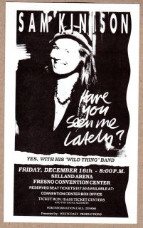 Sam Kinison Dwight Yoakam Concert Handbill 1987 Vintage Fresno CA 7x4