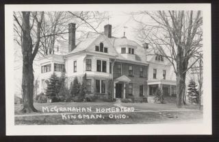 RP PC Kinsman Ohio Mcgranahan Mansion Homestead 1940S