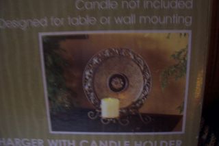 Kirklands Home Accents Charger with Candle Holder Champagne Accents