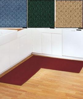 Berber Corner Rug Mat L Shaped Kitchen Laundry Bath Non Skid 68 x 68