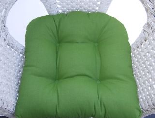 Wicker Seat Chair Tufted Cushion Choice of Solid Colors