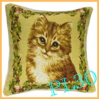 Cute Cat Home Decor Cotton Blend Yarn Throw Pillow Case Cushion Cover