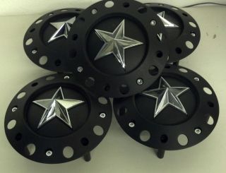Black KMC XD Series Rockstar Fits 775 Aftermarket Wheel Center Cap