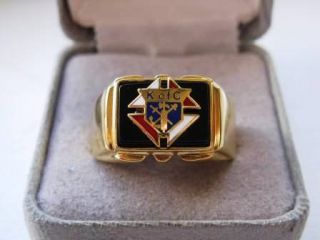 New Mens Knights of Columbus 3rd Degree Crest Ring