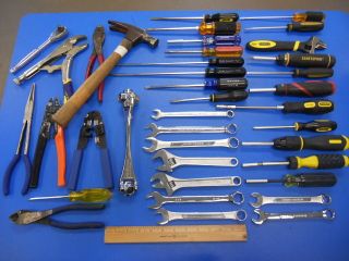 Huge Lot of 38 Assorted Hand Tools Craftsman Stanley Kobalt Ect