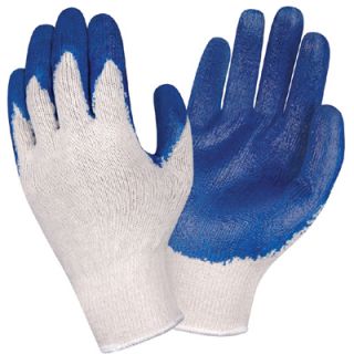 120 PR Blue Latex Palm Coated String Knit Gloves Large
