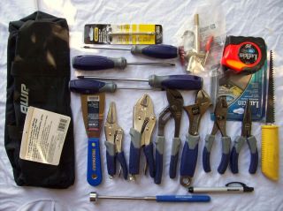 New Kobalt Stanley General Lot of Hand Mixed Tools Plus Free Tool Bag