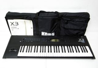 KORG X3 Music Workstation Classic Synthesizer w Gig Bag NICE m1 01w fd