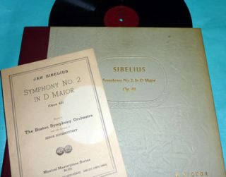 Sibelius Symphony 2 Koussevitzky Victor 78s Nice
