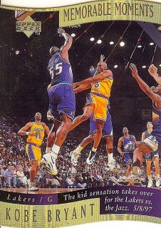 98 99 Upper Deck Memorable Moments Kobe Bryant Insert Card 4