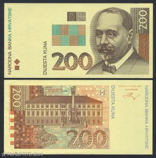 Set 2 Color Trial Notes P33 200 Kuna 1993 Test Notes Proof