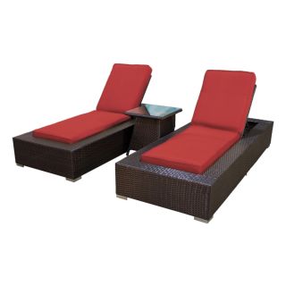 Tk Classics 3 Combo Kokomo Outdoor Wicker Patio Chaise Lounges With